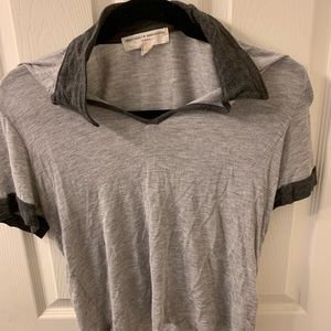 Gray Cropped Polo
